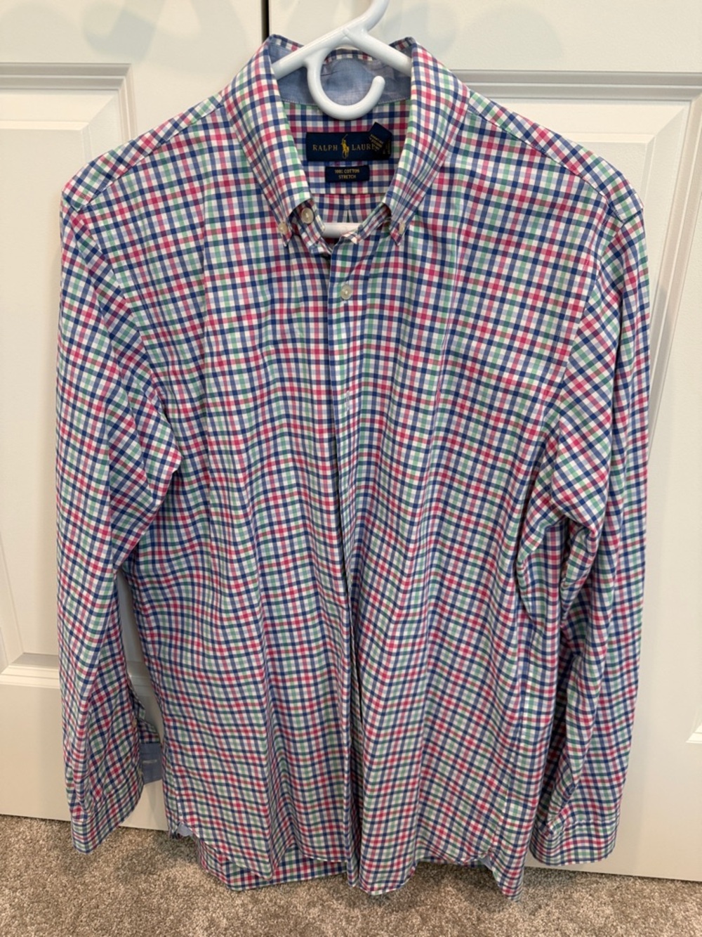 Ralph Lauren Blue, Pink & Green Plaid Button-Down Shirt